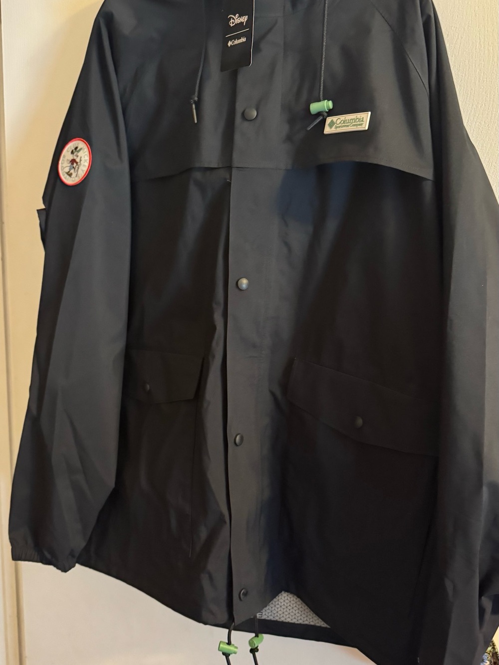 Columbia Men's black Rain Jacket - Disney Edition